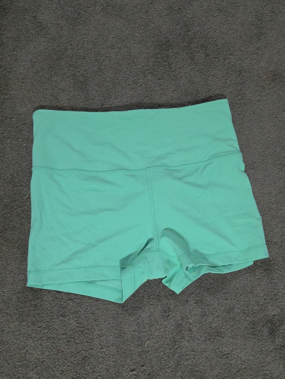Athleta Green High-Rise Bike Shorts